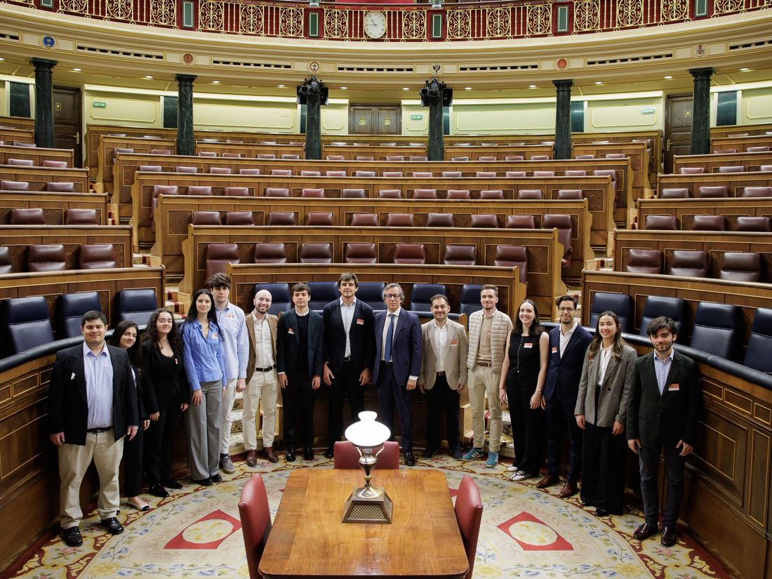 Visita al hemiciclo del Congreso de los Diputados