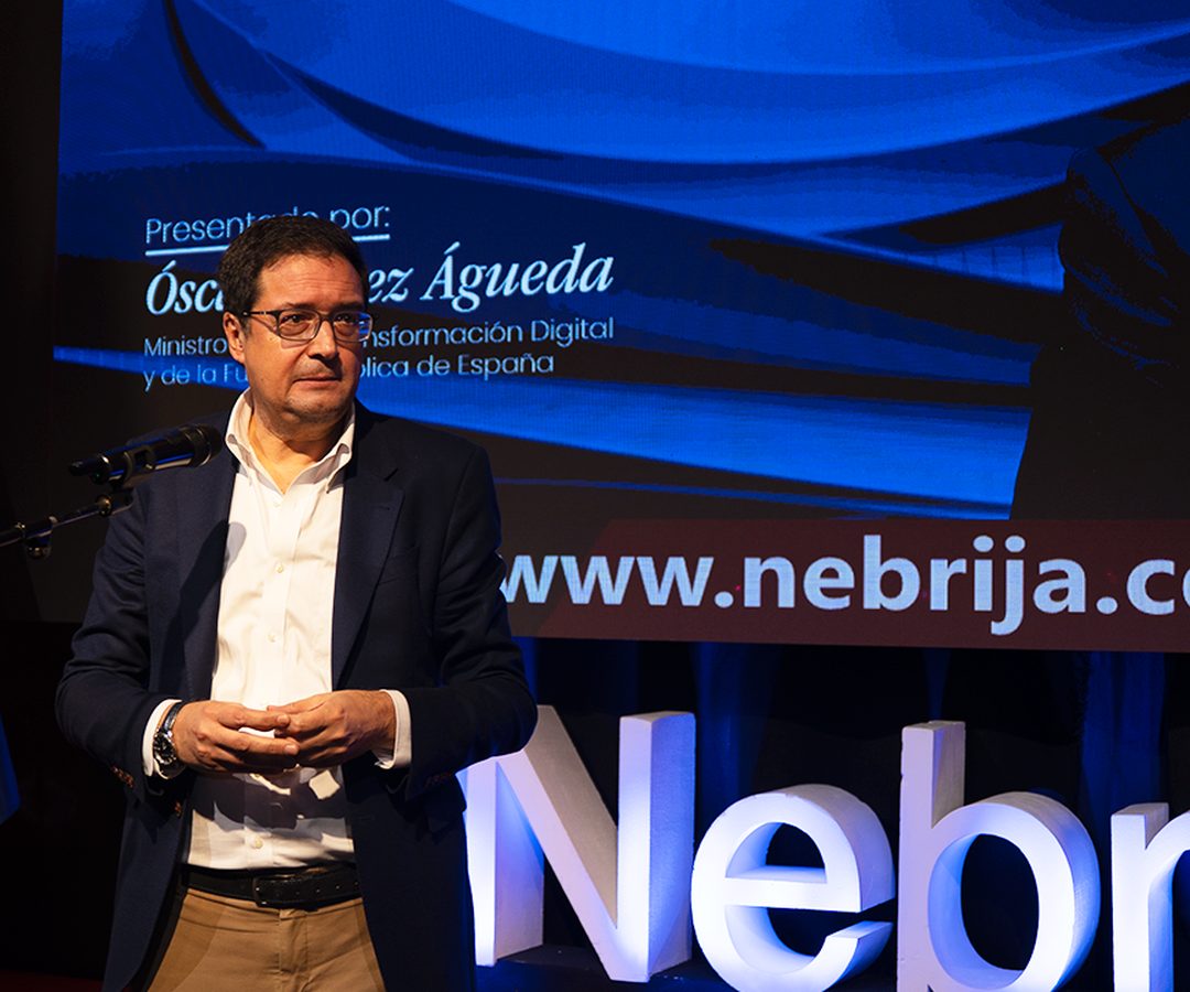 Óscar López, ministro para la Transformación Digital, presenta el proyecto de ley de grupos de interés en la Universidad Nebrija